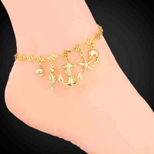 Sea Shell Dolphain Anklets for Women