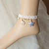 White Lace Shell Anklet